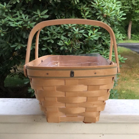 Vtg LONGABERGER Yankees Candle Dual Handle Basket RARE SET Basket Liner Charm - Picture 5 of 16